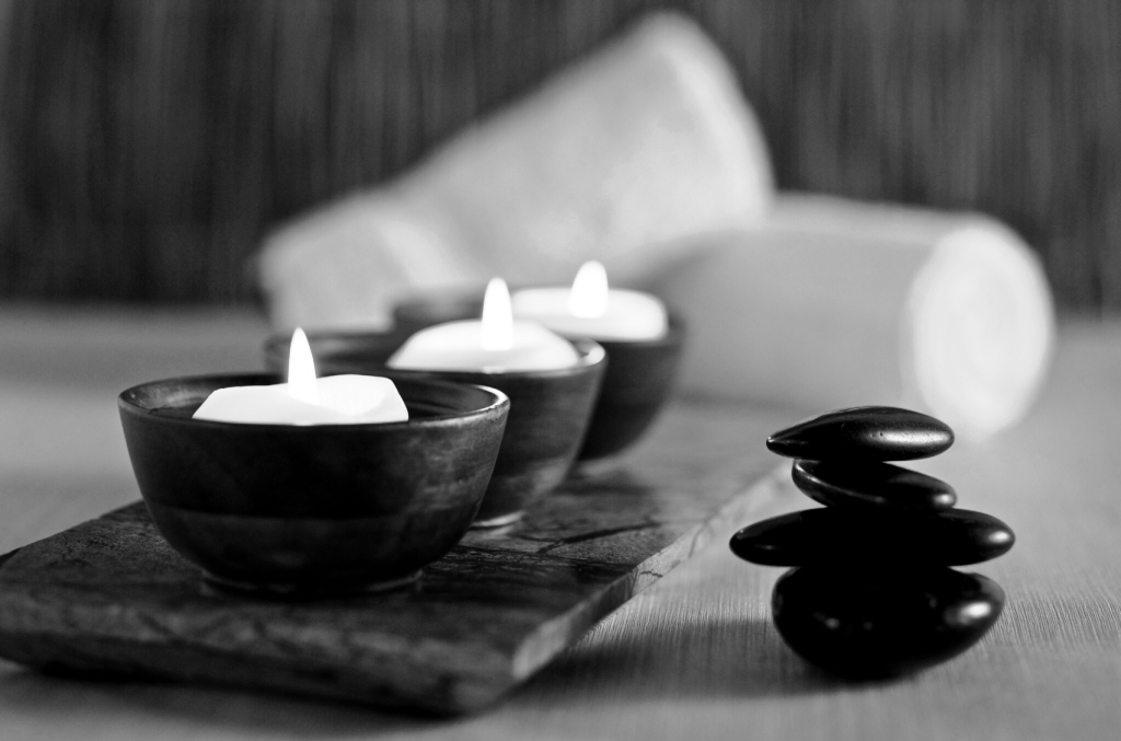 Relaxing Candles & Hot Stones Picture